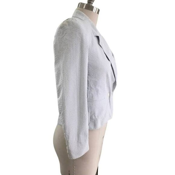 1970s The Villager Pinstriped Seersucker Jacket Size 12 Fits Modern Medium - Picture 4 of 5